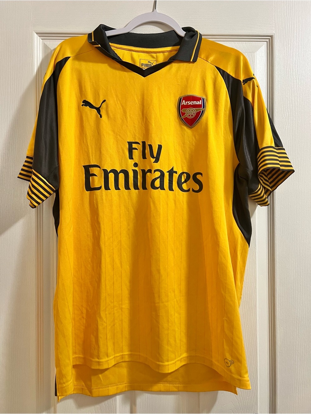Puma Yellow Jersey with Blue Logo Print